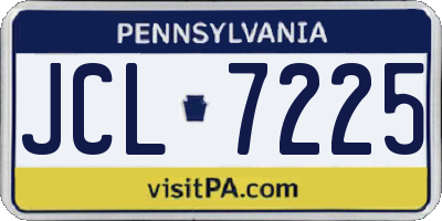 PA license plate JCL7225