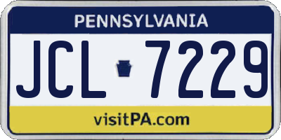PA license plate JCL7229