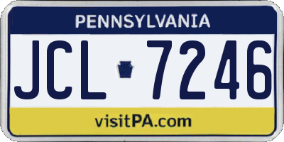 PA license plate JCL7246