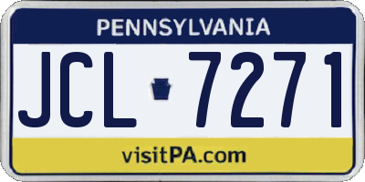 PA license plate JCL7271