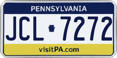 PA license plate JCL7272