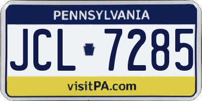 PA license plate JCL7285