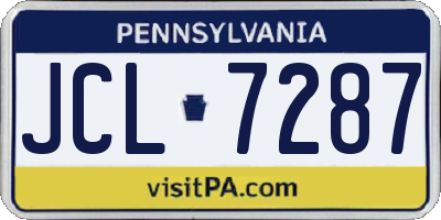 PA license plate JCL7287