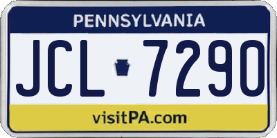 PA license plate JCL7290