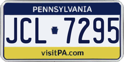 PA license plate JCL7295