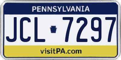 PA license plate JCL7297