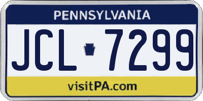 PA license plate JCL7299