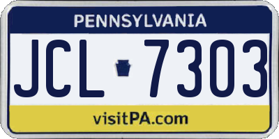 PA license plate JCL7303