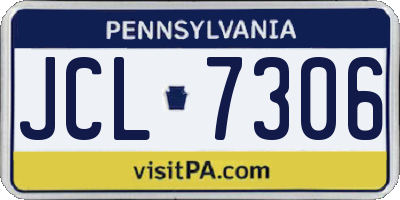 PA license plate JCL7306