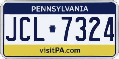 PA license plate JCL7324