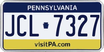 PA license plate JCL7327