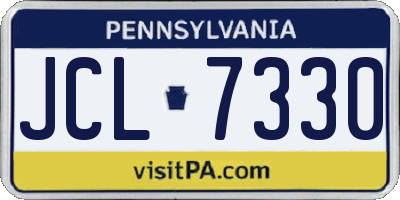 PA license plate JCL7330