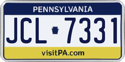 PA license plate JCL7331