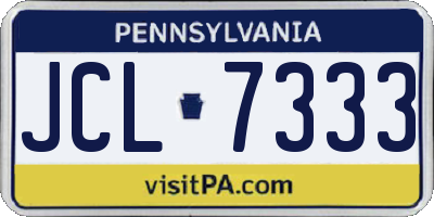 PA license plate JCL7333