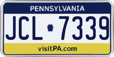 PA license plate JCL7339