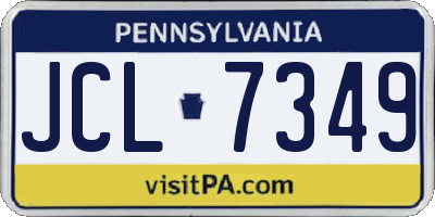 PA license plate JCL7349