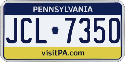 PA license plate JCL7350