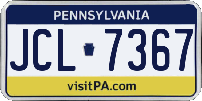 PA license plate JCL7367