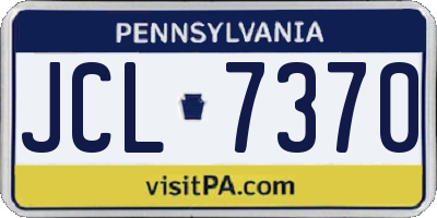 PA license plate JCL7370