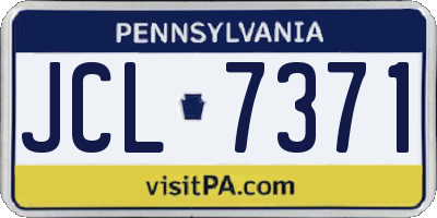 PA license plate JCL7371