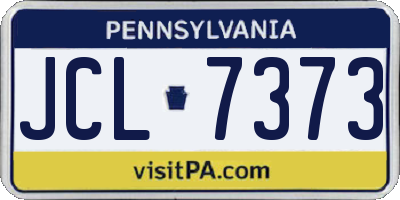 PA license plate JCL7373