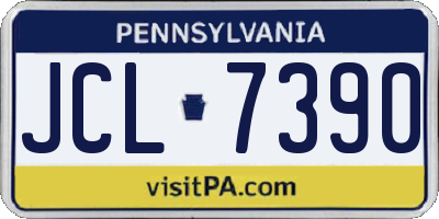 PA license plate JCL7390