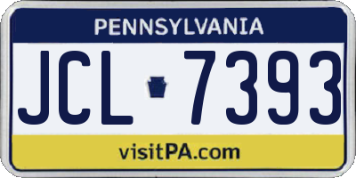 PA license plate JCL7393