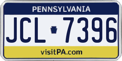 PA license plate JCL7396