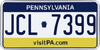 PA license plate JCL7399