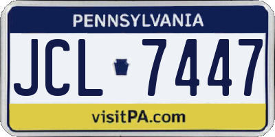 PA license plate JCL7447
