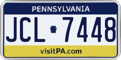 PA license plate JCL7448