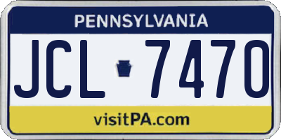 PA license plate JCL7470
