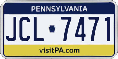 PA license plate JCL7471
