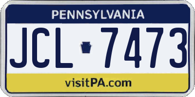 PA license plate JCL7473