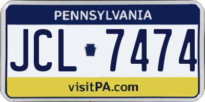 PA license plate JCL7474