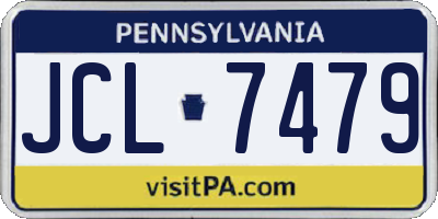 PA license plate JCL7479