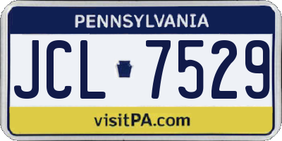 PA license plate JCL7529