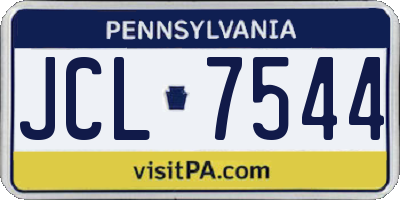PA license plate JCL7544