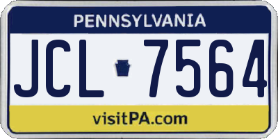PA license plate JCL7564