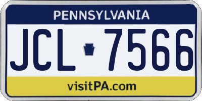 PA license plate JCL7566