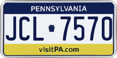 PA license plate JCL7570
