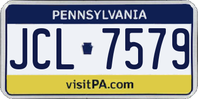 PA license plate JCL7579