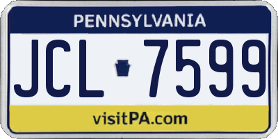 PA license plate JCL7599