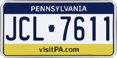 PA license plate JCL7611