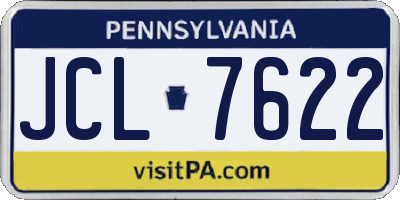 PA license plate JCL7622