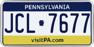 PA license plate JCL7677