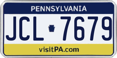 PA license plate JCL7679