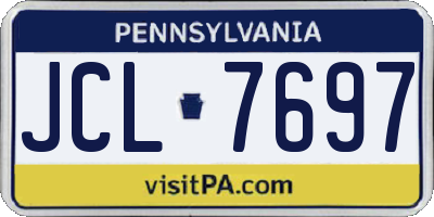 PA license plate JCL7697