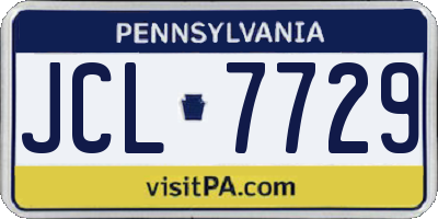 PA license plate JCL7729