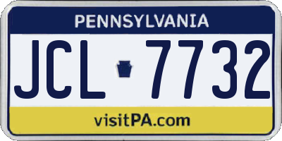 PA license plate JCL7732